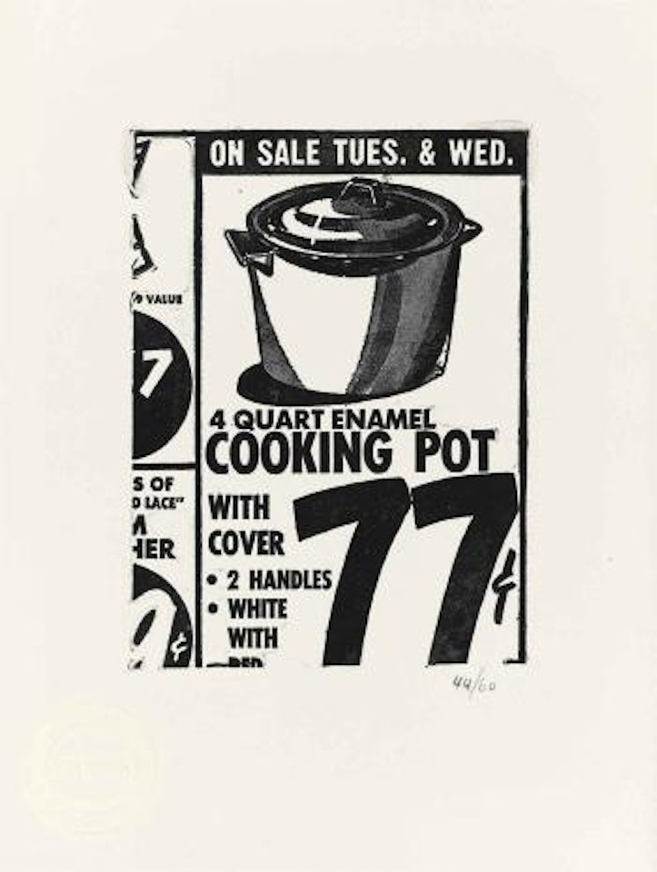 Cooking Pot, from International Anthology of Contemporary Engraving: The International Avant-Garde, Vol. 5, America Discovered (F. & S. II.1) by Andy Warhol