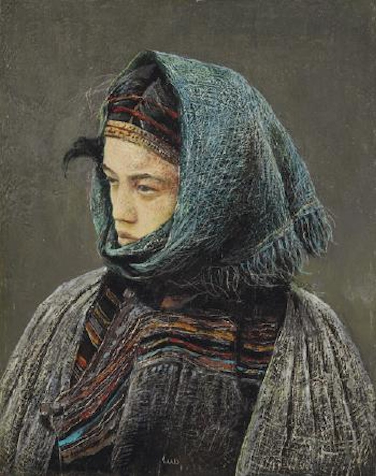 Tibetan girl by Luo Zhongli