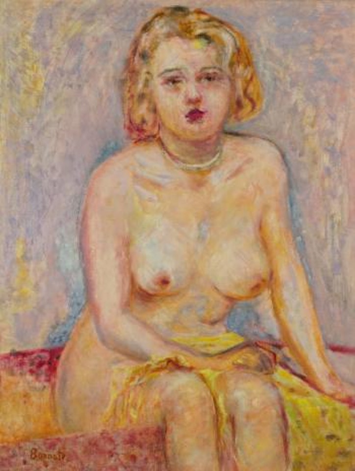 Nu Blond Assis (Étude) by Pierre Bonnard