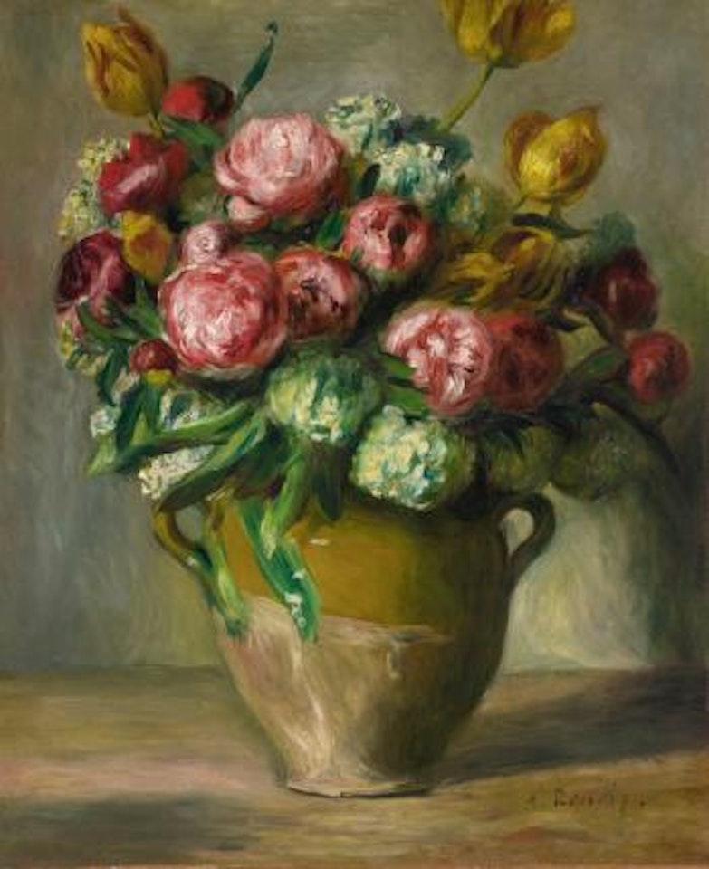 Vase De Pivoines by Pierre-Auguste Renoir