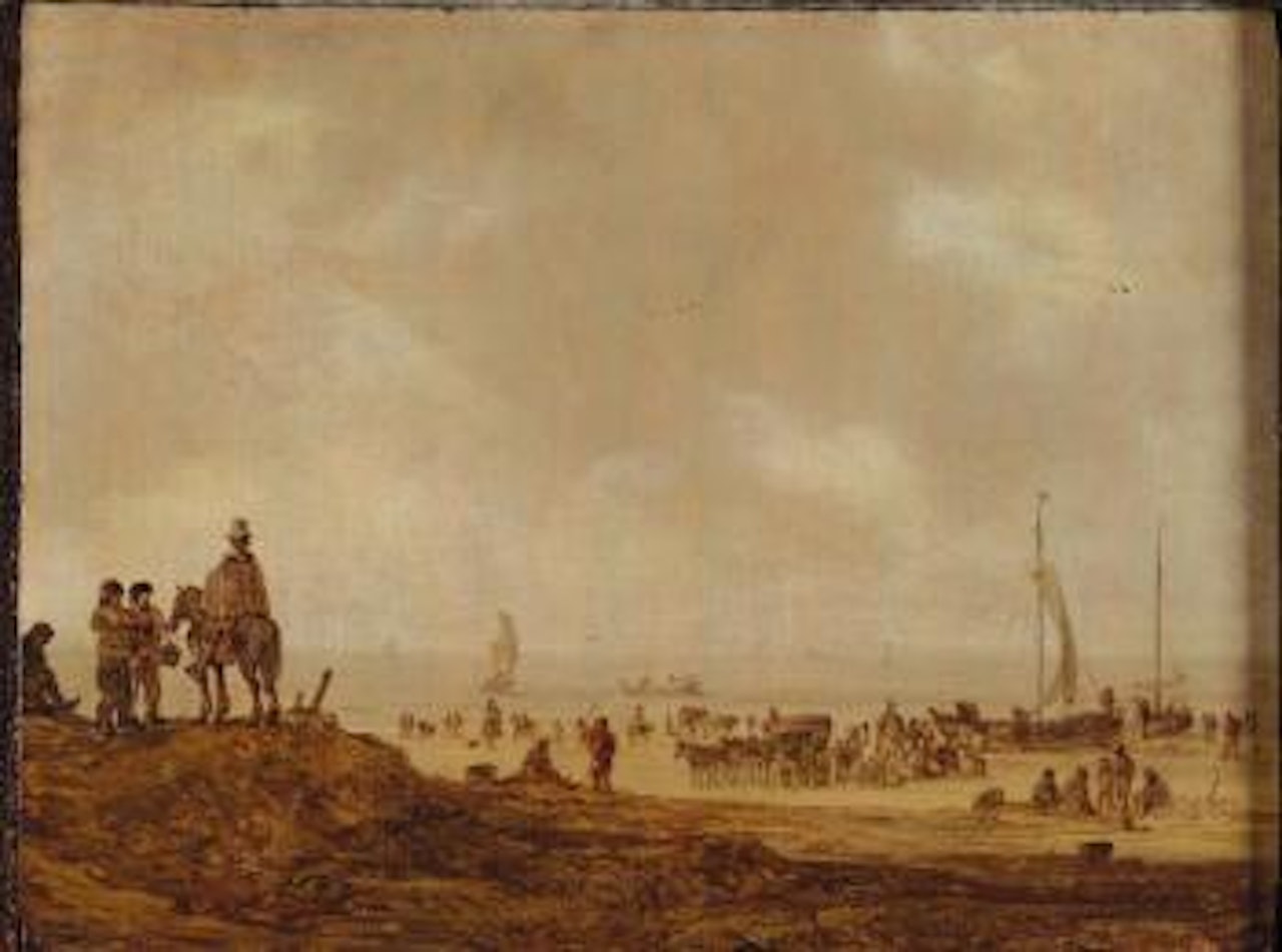 Paesaggio costiero con figure by Jan van Goyen