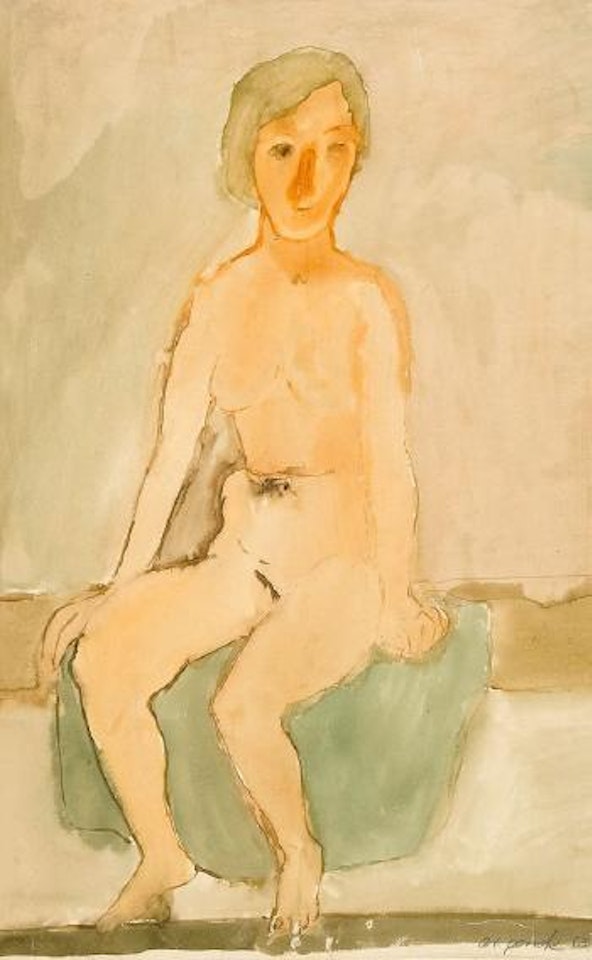 Sitzender Weiblicher Akt by A.R. Penck