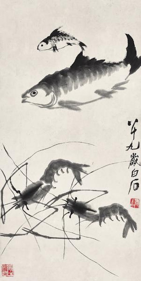 Aquatic animals by Qi Baishi