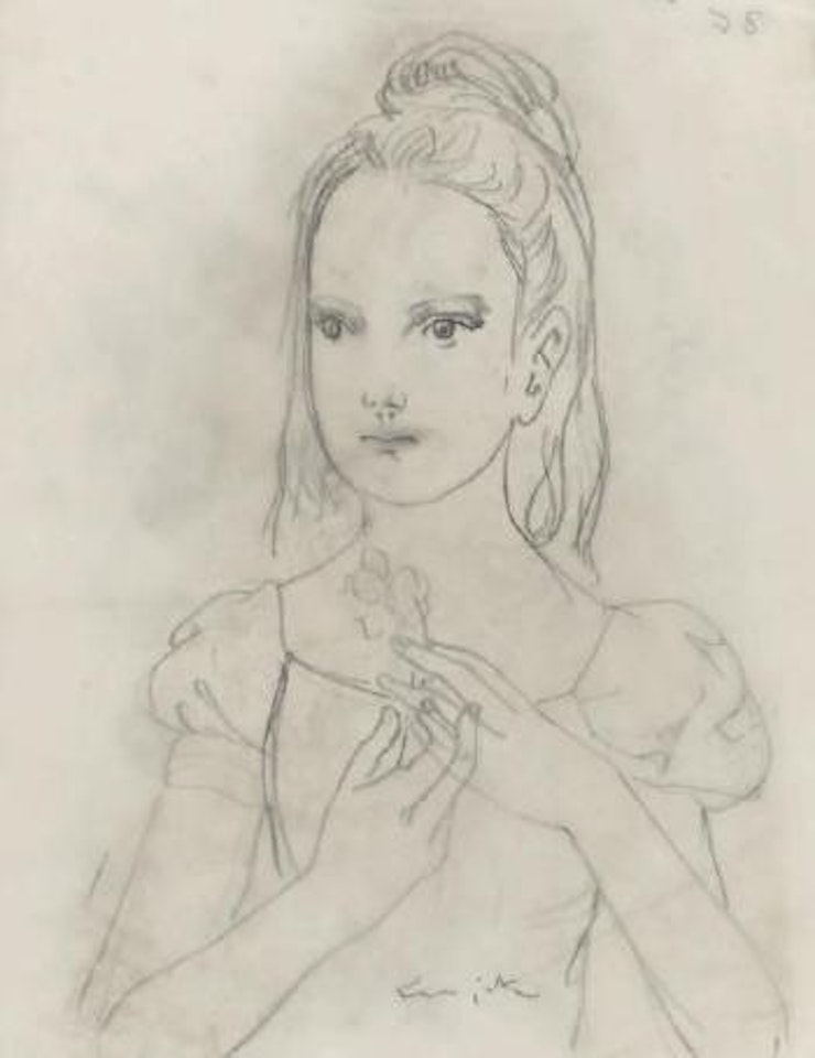 Jeune fille à la fleur by Leonard Tsuguharu Foujita