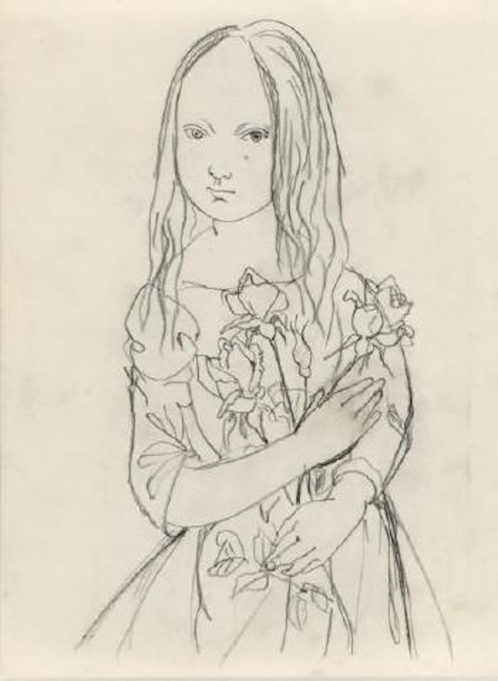 Jeune fille à la brassée de roses by Leonard Tsuguharu Foujita