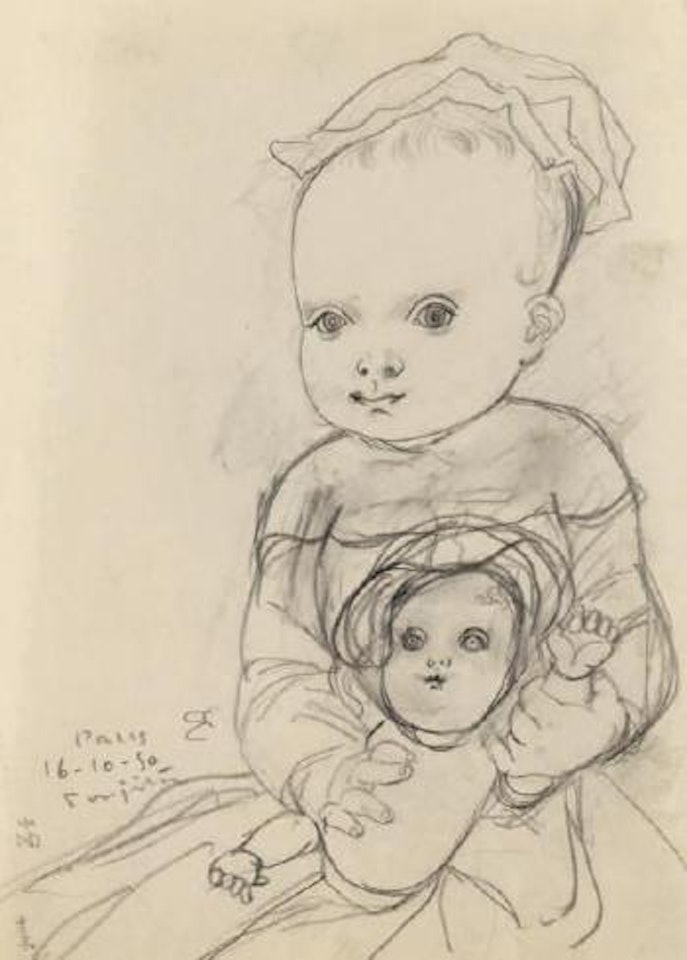 Petits enfant et sa poupée by Leonard Tsuguharu Foujita