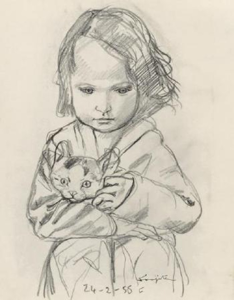 Enfant dans la cuisine by Leonard Tsuguharu Foujita