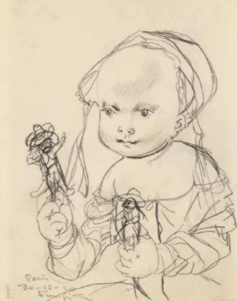 La fillette aux poupées by Leonard Tsuguharu Foujita