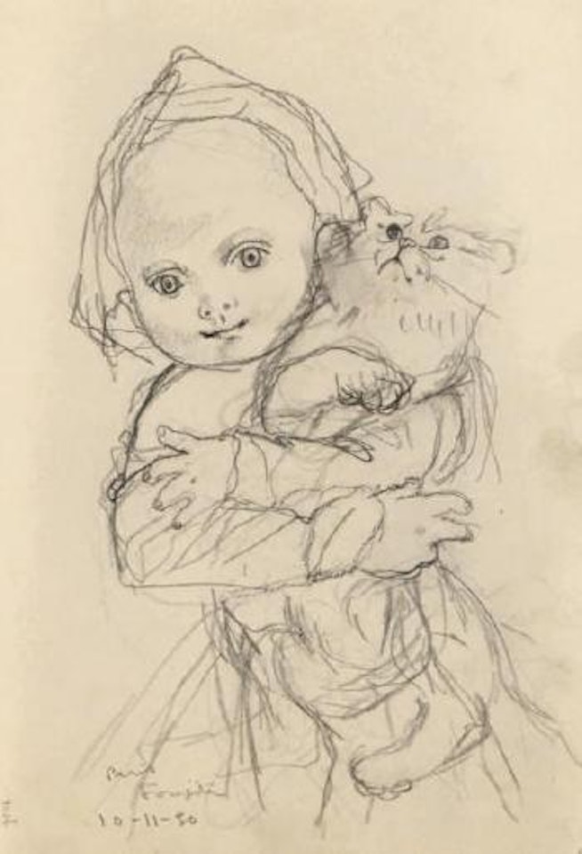 Enfant et chat by Leonard Tsuguharu Foujita