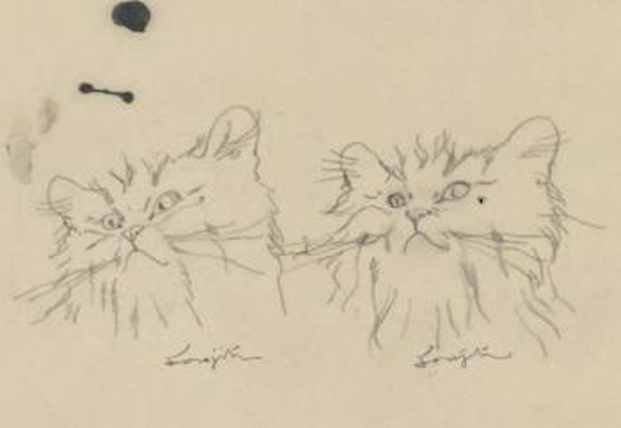 Etudes de têtes de chats by Leonard Tsuguharu Foujita