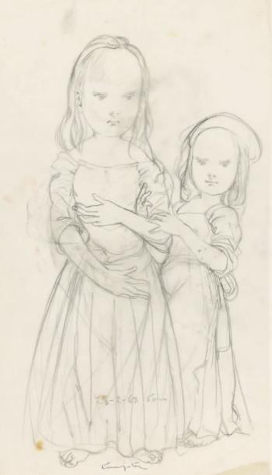 Grande soeur et petite soeur by Leonard Tsuguharu Foujita