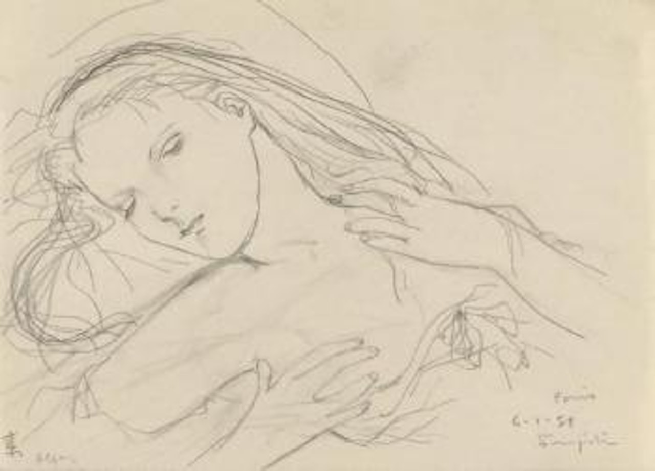 Femme assoupie by Leonard Tsuguharu Foujita