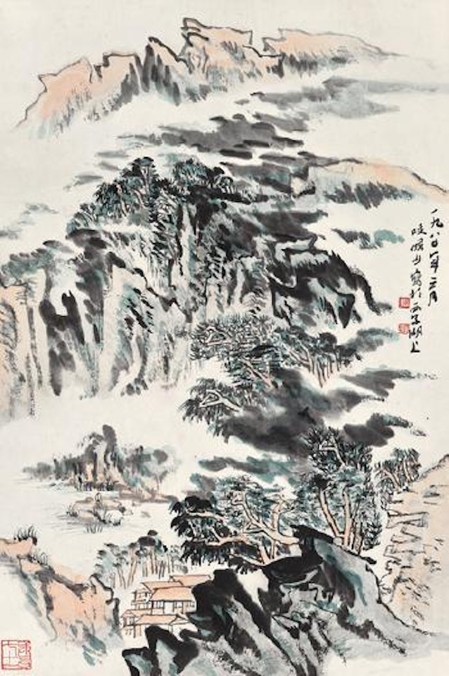 Dwelling amid cloudy mountains by Lu Yanshao