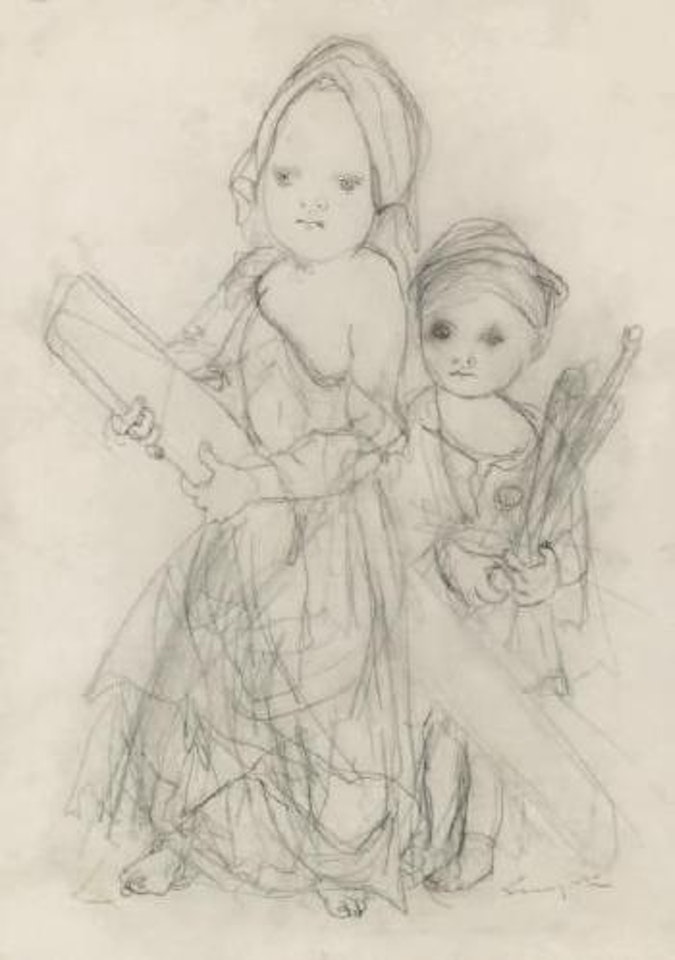 Frère et soeur by Leonard Tsuguharu Foujita