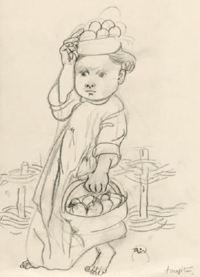 Marchand d'œufs by Leonard Tsuguharu Foujita