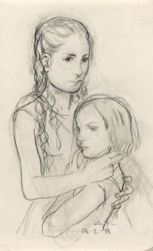 Le reconfort by Leonard Tsuguharu Foujita