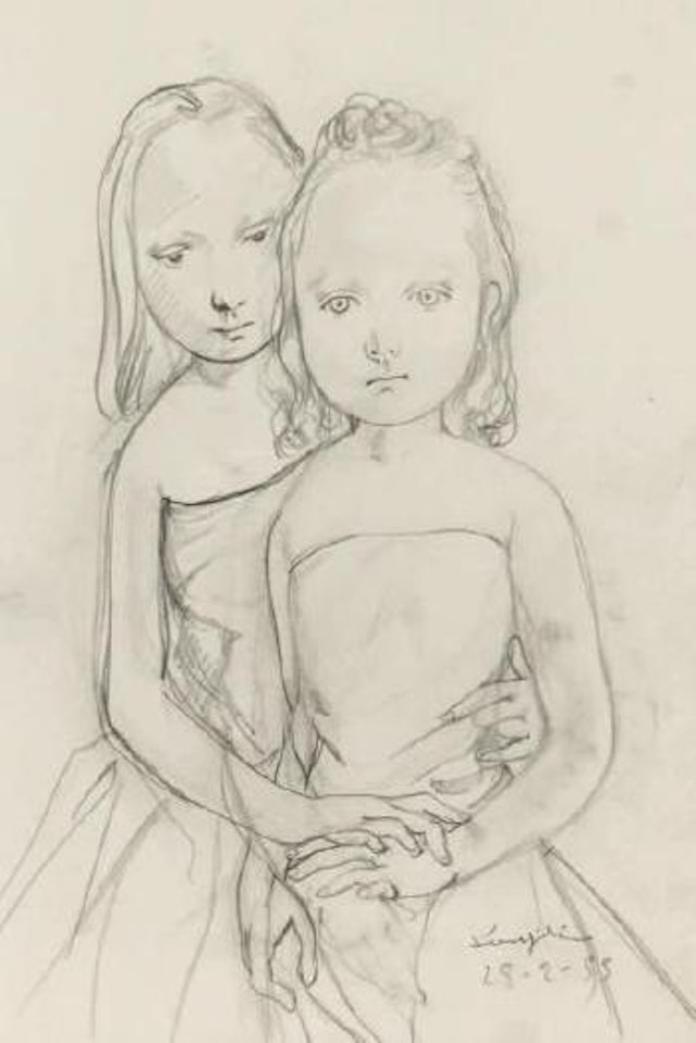 Deux sœurs by Leonard Tsuguharu Foujita