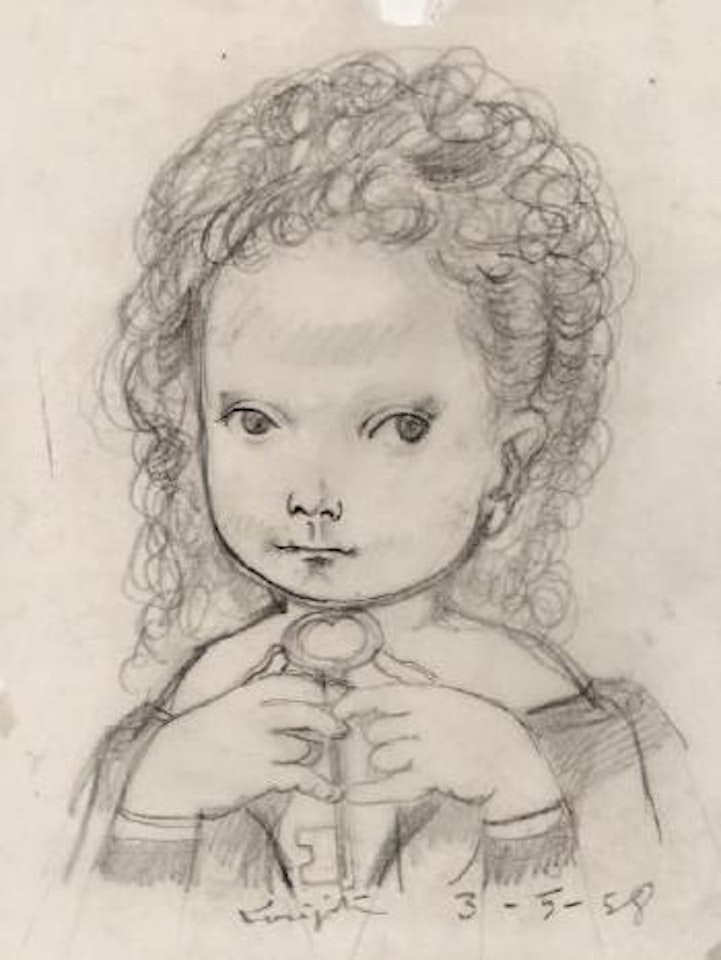 La fillette à la clef by Leonard Tsuguharu Foujita