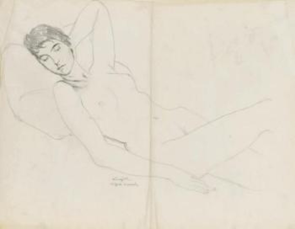Nu assoupie pendant la pose by Leonard Tsuguharu Foujita