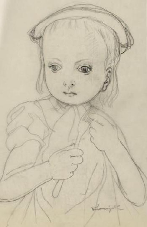 Fillette à la fourchette by Leonard Tsuguharu Foujita