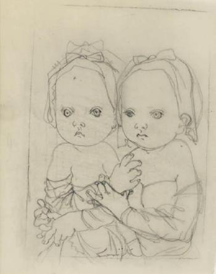 Deux petites jumelles by Leonard Tsuguharu Foujita