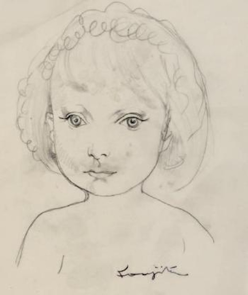 Petite fille bouclée by Leonard Tsuguharu Foujita