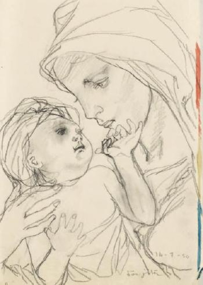 Mère et enfant by Leonard Tsuguharu Foujita