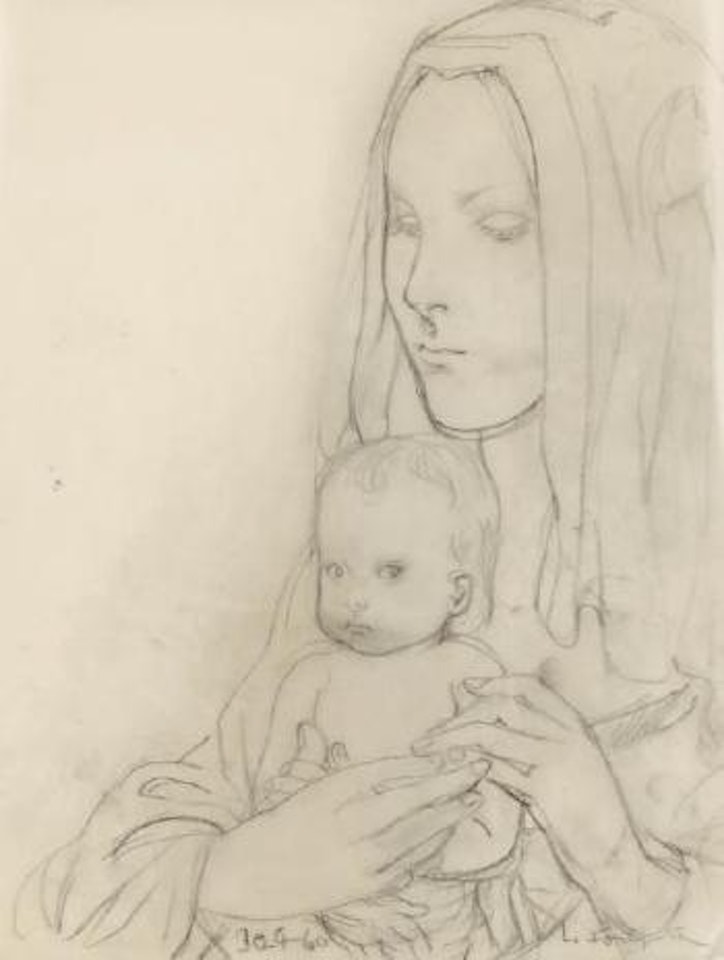 Mère protegeant son enfant by Leonard Tsuguharu Foujita