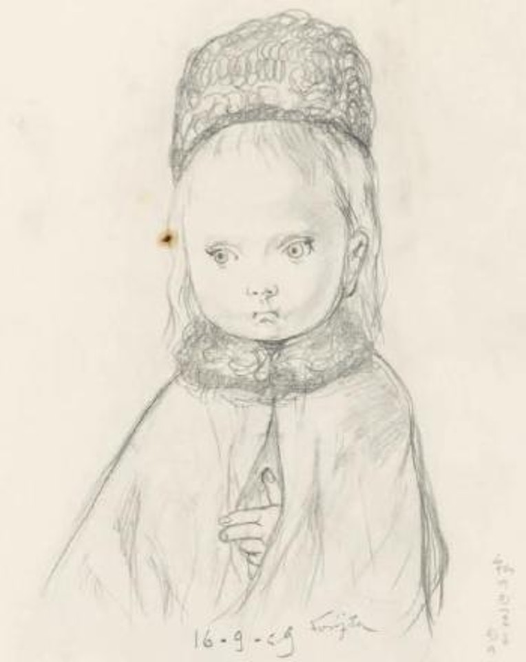 Fillette sous la neige by Leonard Tsuguharu Foujita
