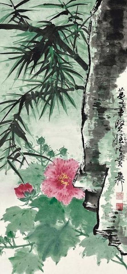 Flower by the rock by Xie Zhiliu