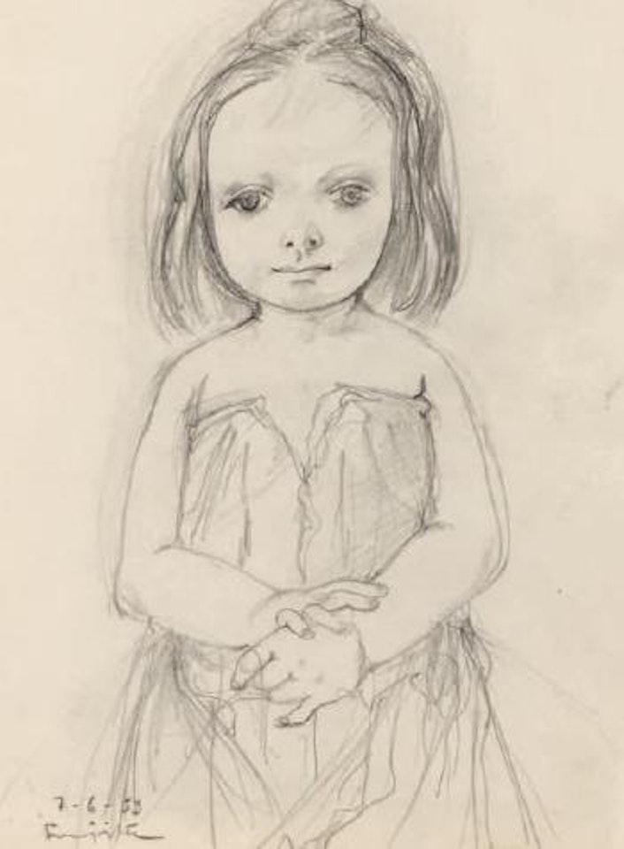 Petite fille adorable by Leonard Tsuguharu Foujita