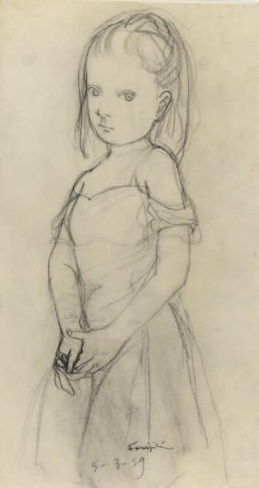 Petite fille mutine by Leonard Tsuguharu Foujita