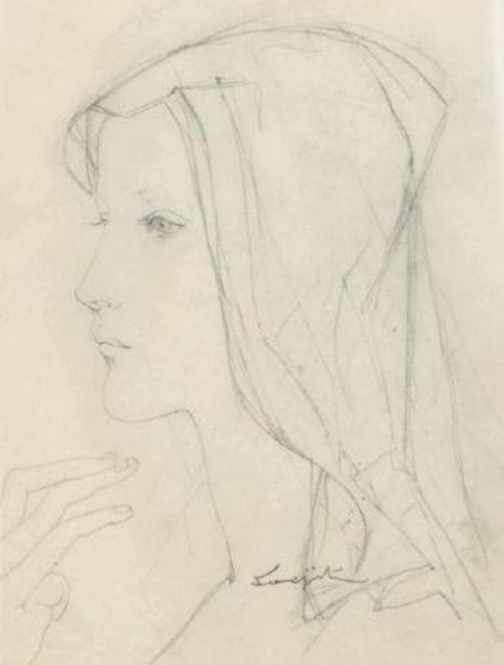 Femme au voile by Leonard Tsuguharu Foujita