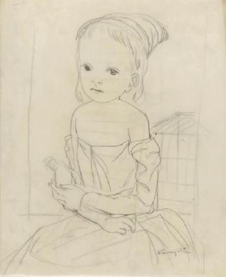 Fillette au bonnet by Leonard Tsuguharu Foujita