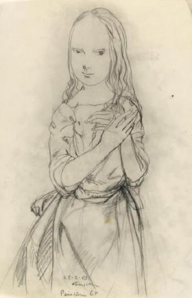 Jeune fille à la ceinture rouge by Leonard Tsuguharu Foujita