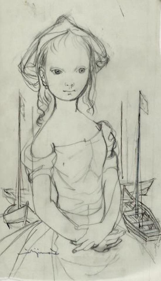 Jeune fille au port by Leonard Tsuguharu Foujita
