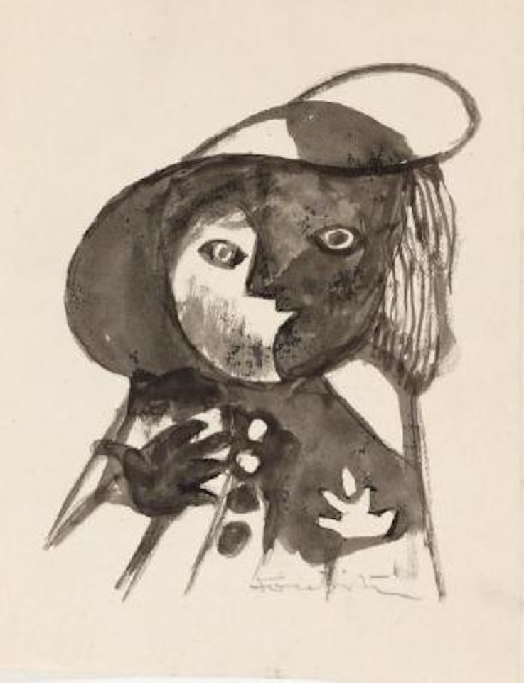Visage cubiste by Leonard Tsuguharu Foujita