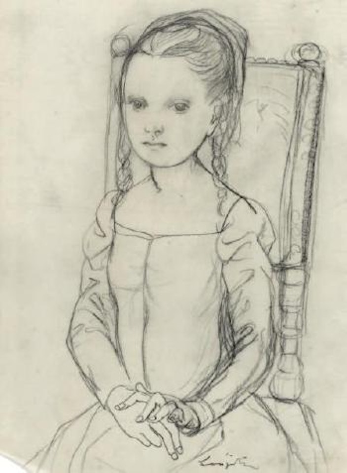 Fillette assise by Leonard Tsuguharu Foujita