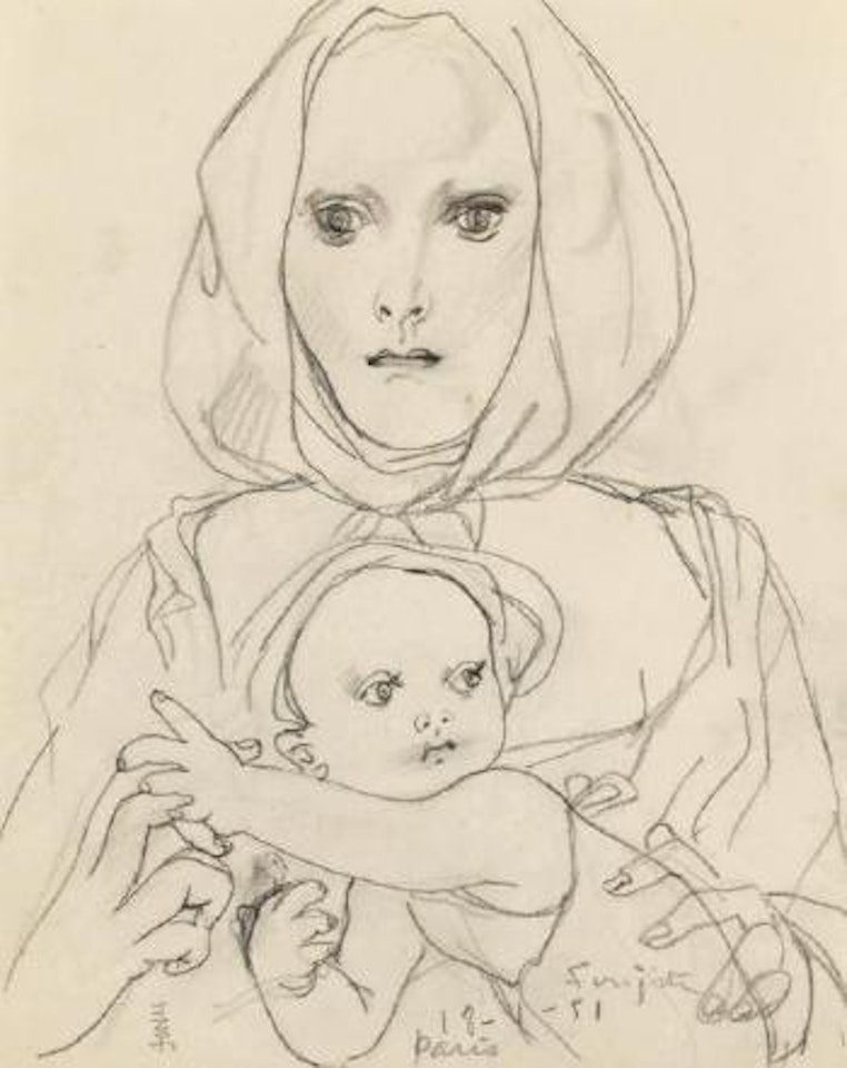 Mère et son enfant by Leonard Tsuguharu Foujita