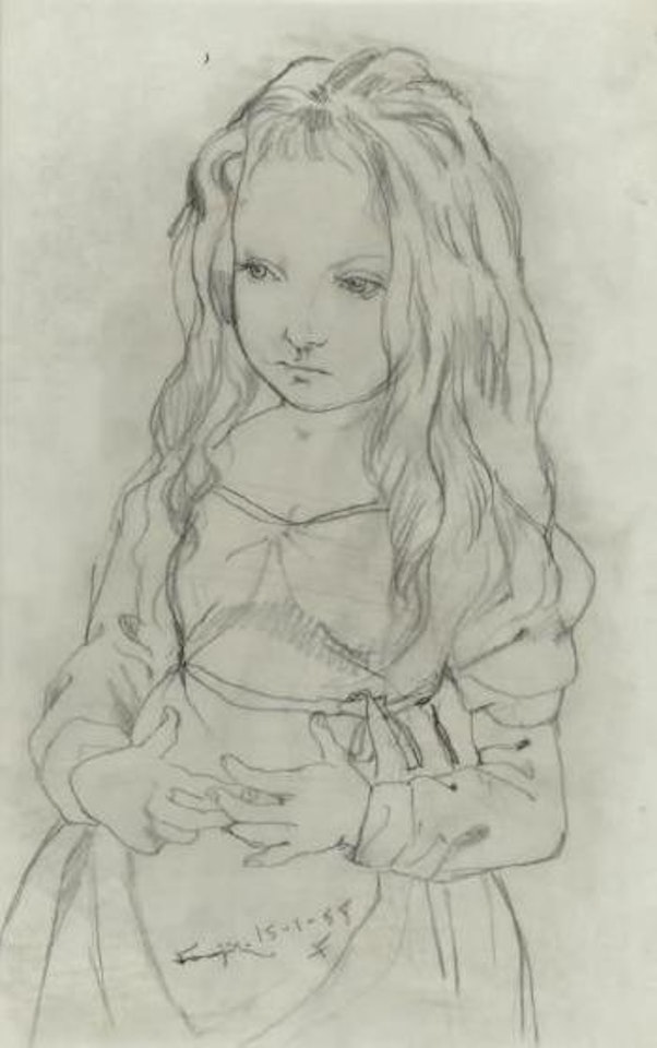 Jeune fille à Paris by Leonard Tsuguharu Foujita