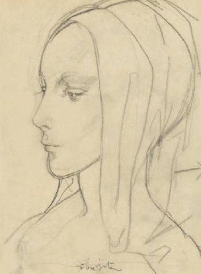 Jeune fille au voile by Leonard Tsuguharu Foujita