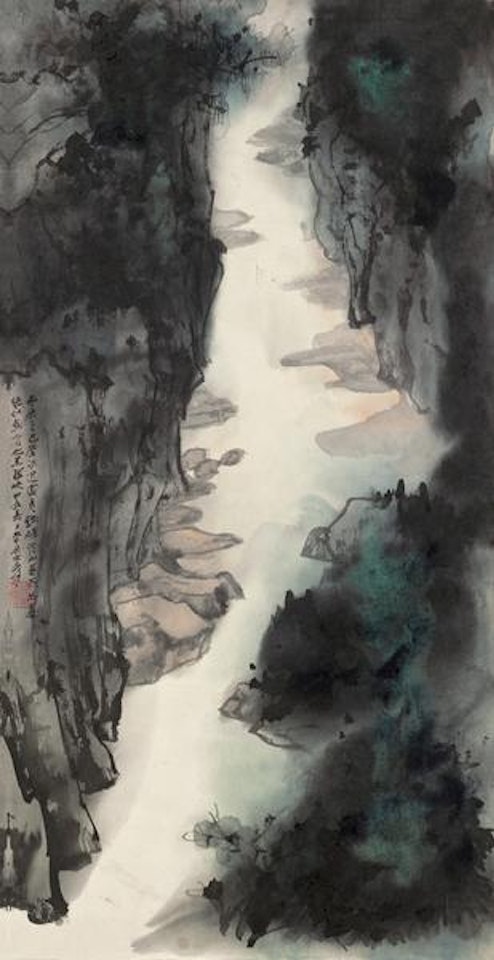 Deep valley by Zhang Daqian