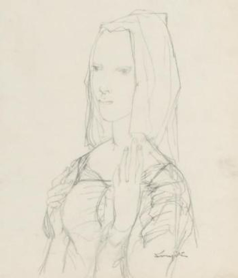 Femme au voile by Leonard Tsuguharu Foujita
