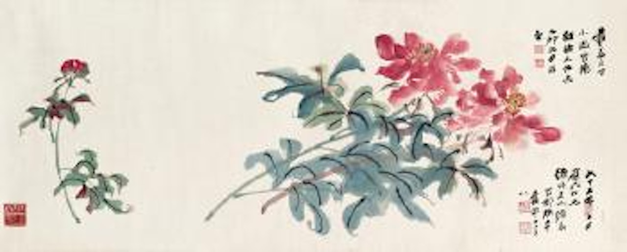 Chinese peony by Zhang Daqian