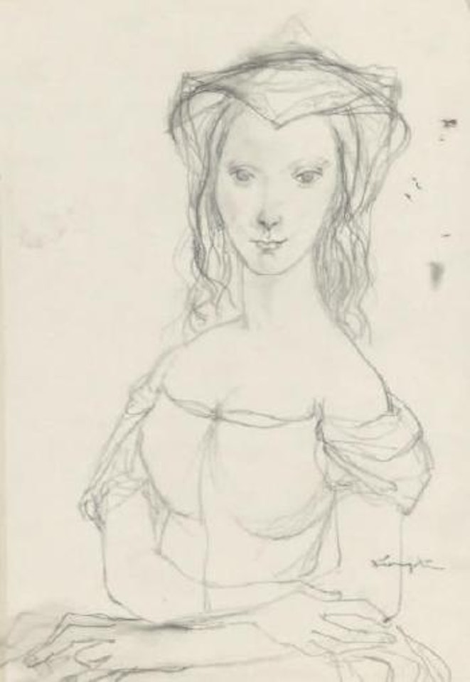 Portrait de jeune femme by Leonard Tsuguharu Foujita
