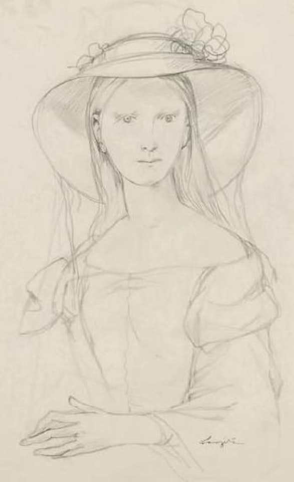 Jeune femme à la capeline by Leonard Tsuguharu Foujita