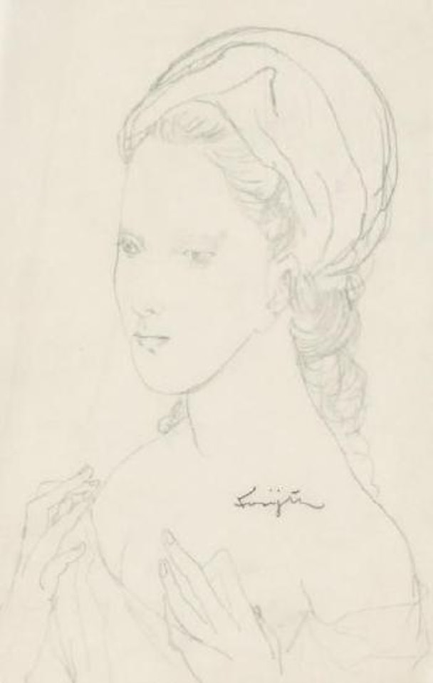 Jeune fille au turban by Leonard Tsuguharu Foujita