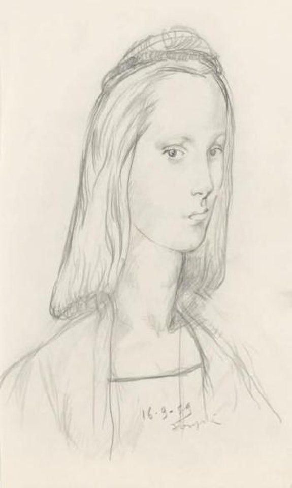 Jeune fille au diadème by Leonard Tsuguharu Foujita