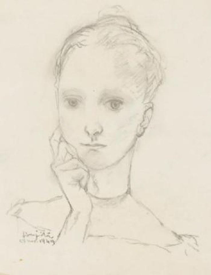 Jeune femme blonde by Leonard Tsuguharu Foujita