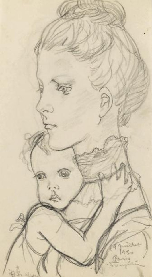 Mère et enfant by Leonard Tsuguharu Foujita